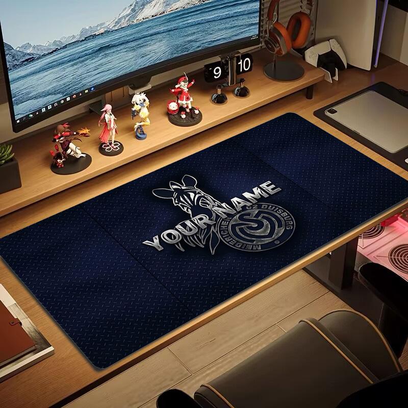 Msv Duisburg Custom Name Large Size Mouse Pad Large Gaming Table Cushion Non-slip Laptop Tablet Big Mousepad XXL Mat Mini PC Playmat With Lock edge
