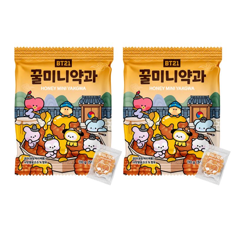 [BT21] Медовый Мини Якгва 110 г | Корейское Традиционное Печенье в Индивидуальной Упаковке
