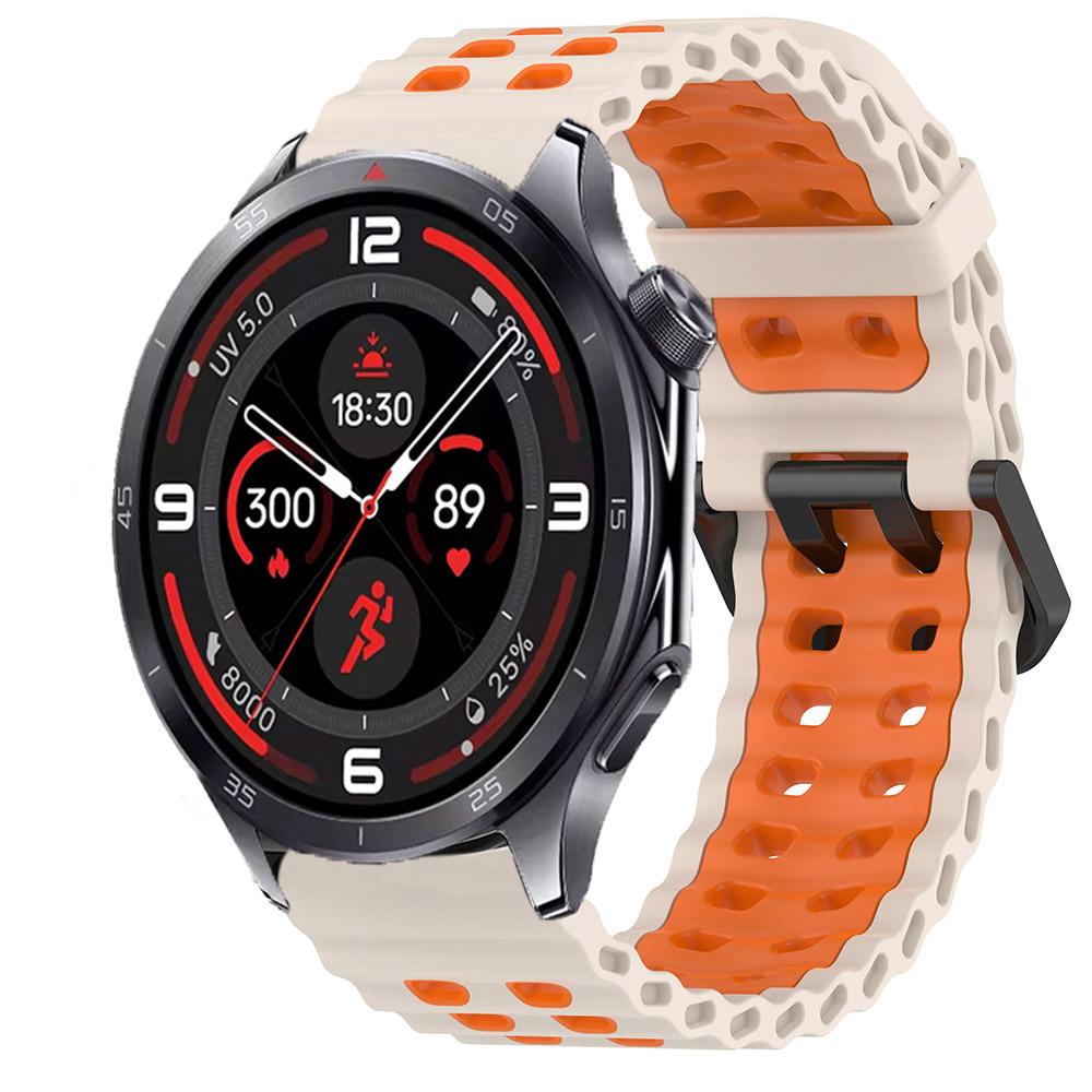 22-мм силиконовый ремешок 'Ocean' для OnePlus Watch 3 46 мм/2/2R/Lite, спортивный дышащий браслет для Watch 4 Pro/X X2/X3, аксессуары