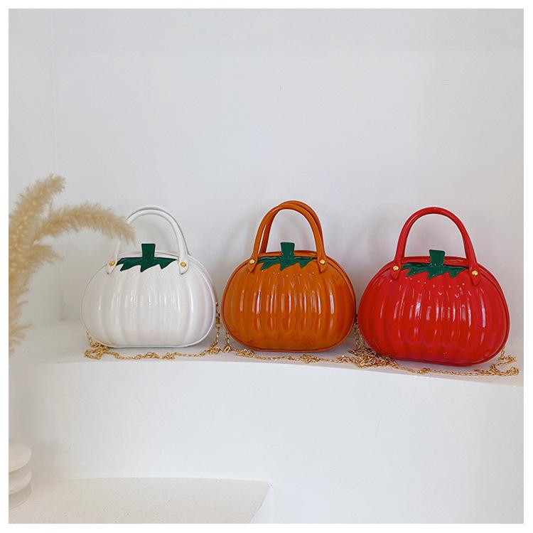 2024 Autumn Women's Pumpkin-Shaped Handbag - Fashionable & Fresh PU Crossbody Bag