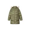 Originals Down Jacket Solid Color Zipper Stand Collar Hooded Duck Down Coat Women Jackets Green HS9515