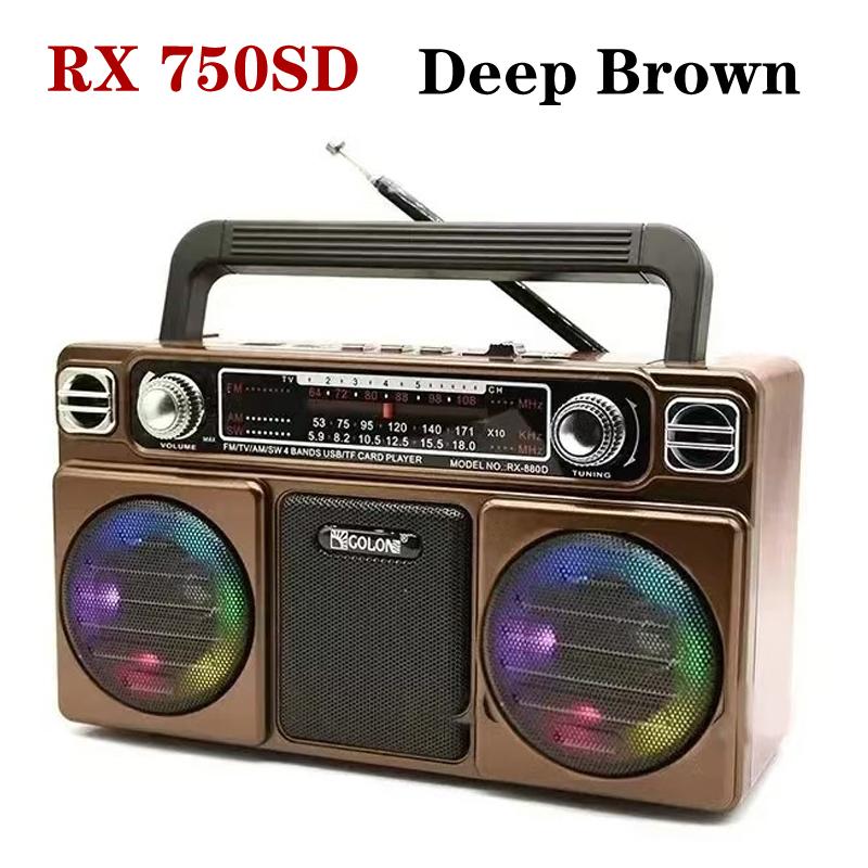 RX-65SD Новый портативный ретро AM/FM/SW 3-диапазонный радиоприемник Беспроводной стерео Bluetooth-динамик Уличная солнечная зарядка U-дисковая карта радио