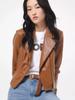 Handmade Women Leather Jacket Brown Pure Lambskin Moto Biker Jacket Stylish Wear