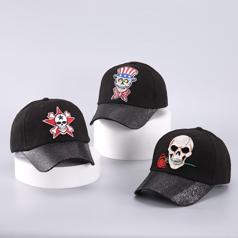 Mei Baseball cap, Halloween atmosphere funny expression hat, personalized skull cap wholesale