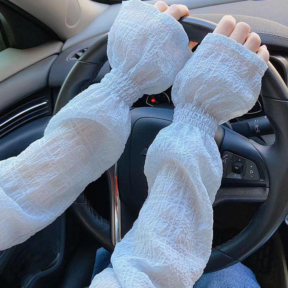 UV Protection Long Sleeves Cycling Chiffon Sleeve Cooling Sleeves Arm Sleeves Sunscreen Sleeves