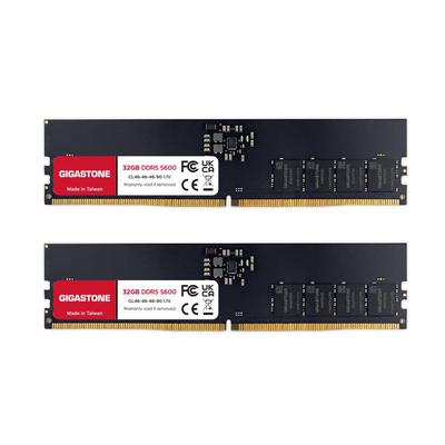 GIGASTONE DDR5 2 x 32 ГБ DDR5 5600 МГц CL UDIMM Небуферизуемый Модуль Памяти Обновление для Настольных ПК Память (Комплект 64 ГБ) PC5-44800 46-46-46-90 1.1В 288-конт.