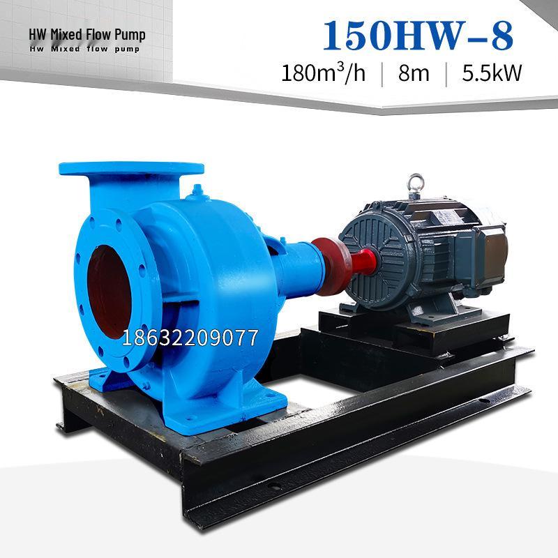 High Head 30kW Diesel Mixed Flow Centrifugal Pump for Agricultural Irrigation - 14 Inch Stainless Steel Water Pump.