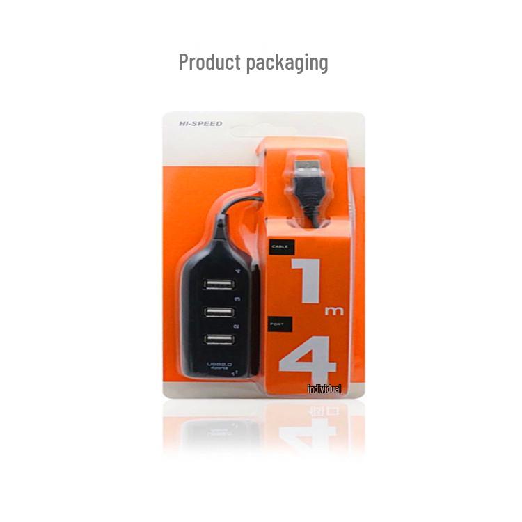 USB 2.0 Hub: 1-to-4 U Disk Docking Station with Hot-Swappable Support