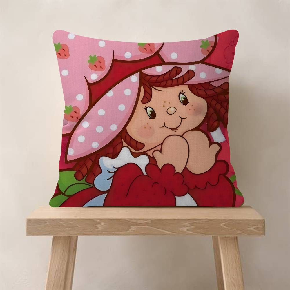Cute Role Strawberry ShortcakeCartoon Pillow Gifts Home Office Furnishings Bedroom Sofa Car Cushion Cover case 45x45cm