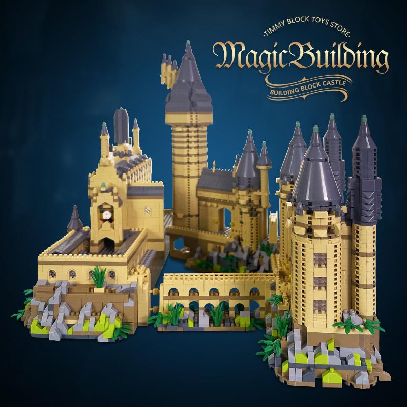 Новый Мини Волшебный Мир Средневековый Замок Гарри MOC Строительные Кубики Модель DIY Блоки Игрушки для Детей Детей Взрослых Подарки 3,5 мм Блок