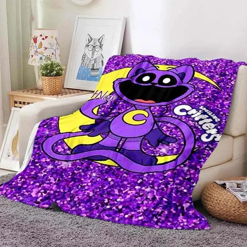 3D Printed Baby Blanket CATNAP DOGDAY Cartoon Smiling Critters Babes Carpet Super Soft Warm for Bedroom LivingRoom Sofa Bed Car