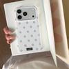 Двухслойный противоударный чехол с круглыми краями в горошек для iPhone 15/17/16 ProMax