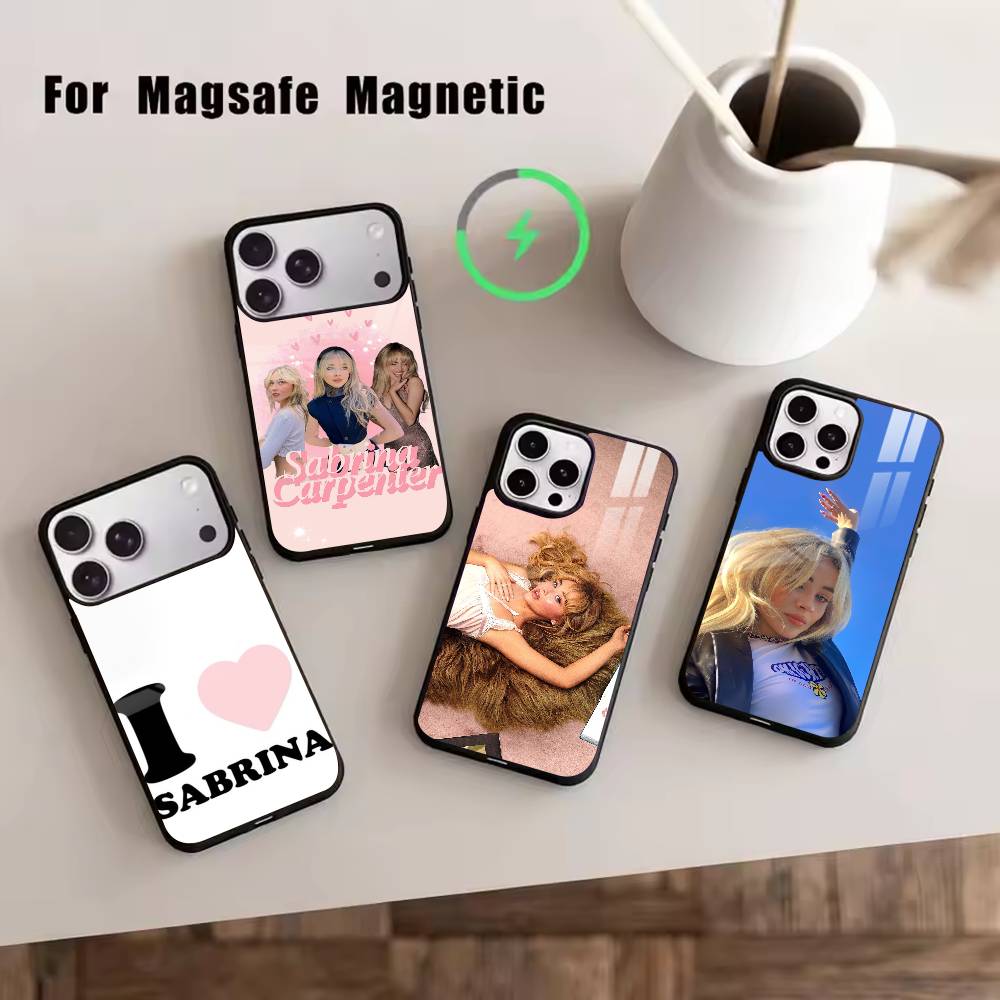 Дерзкая девушка S-Сабрина Карпентер Чехол для телефона Для iPhone17,16,15,14,13,12,11 Plus,Pro Магнитный Для Magsafe Беспроводная зарядка