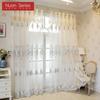 1 шт. Серия Nuan Европейская вышитая прозрачная занавеска Полупрозрачная высота 260 см Тюль для гостиной спальни украшение окна домашний декор