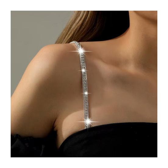 Bra Shoulder Strap Sparkling Rhinestone Anti-Slip Shoulder Straps Adjustable Women Underwear Accessories