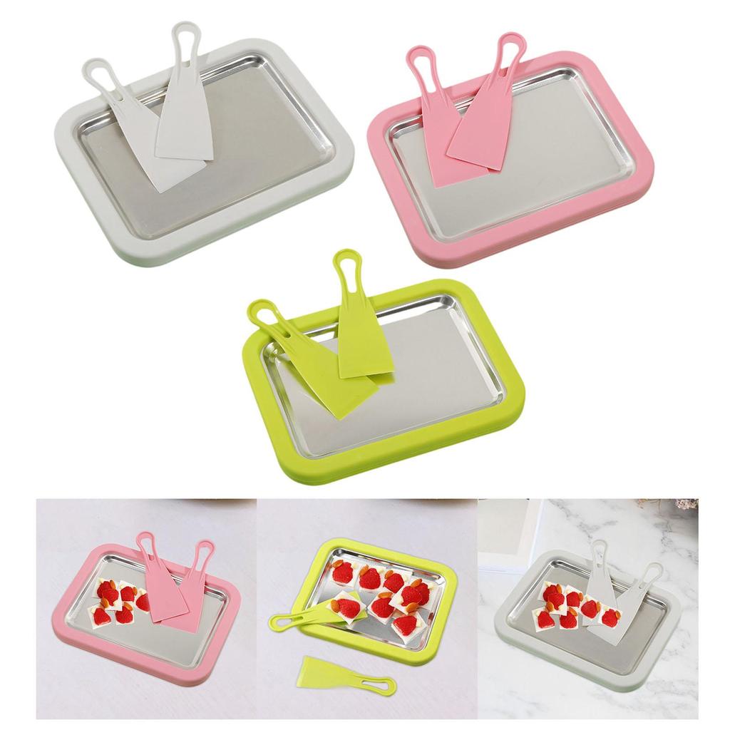 Ролл-мороженица Многофункциональная кухонная утварь Сделай сам Легкая в использовании с 2 лопатками для сорбетов, мягкого мороженого, джелато, замороженного йогурта