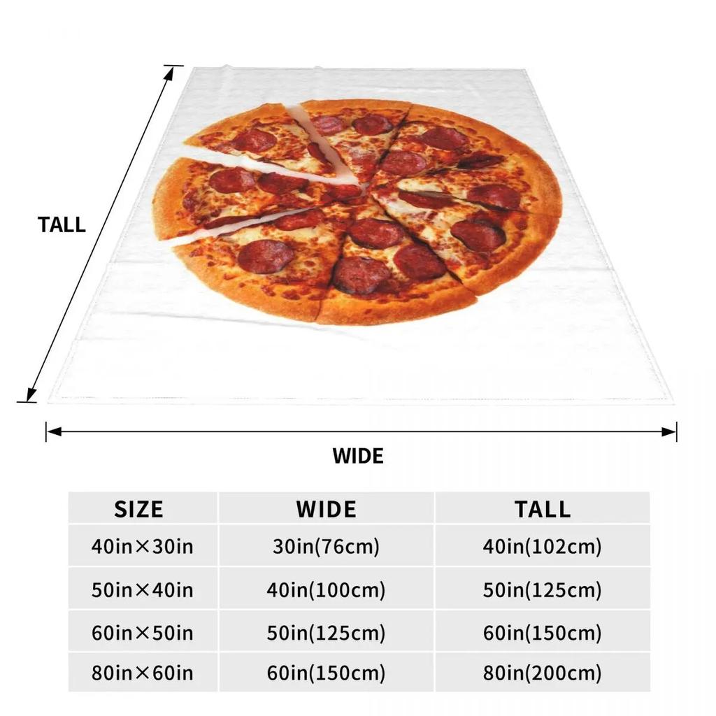 Pizza Blankets Fast Food Delicious Travel Office Flannel Throw Blanket Soft Warm Couch Chair Sofa Bed Bedspread Birthday Present