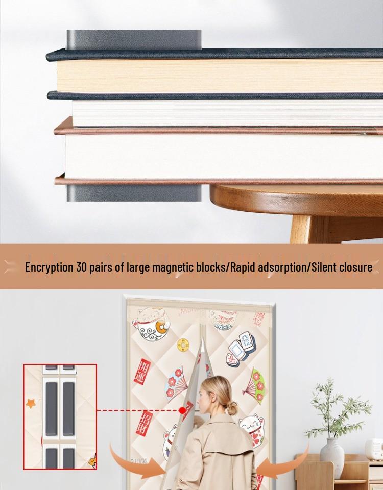 Утепленная магнитная штора на дверь: Зимний ветрозащитный и самоклеящийся