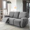 1 2 3 Seater Velvet Recliner Sofa Cover Elastic Split All -Inclusive Sofa Slipcovers Lounge Armchair Covers With Side Pocket