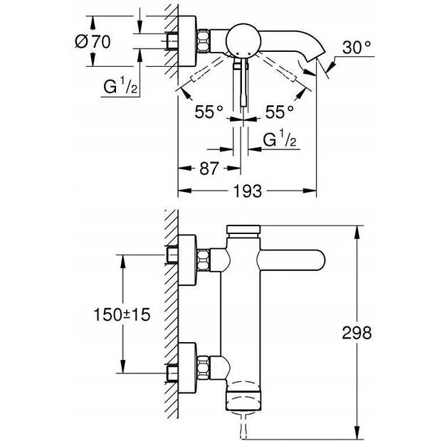 Смеситель GROHE Essence 33624001