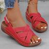 Fashion Summer Woman Shoes Sandals Elegant Women's Sandals Slip On Women's Shoes Wedge Ladies Shoes Plus Size Female Slipper Footwear