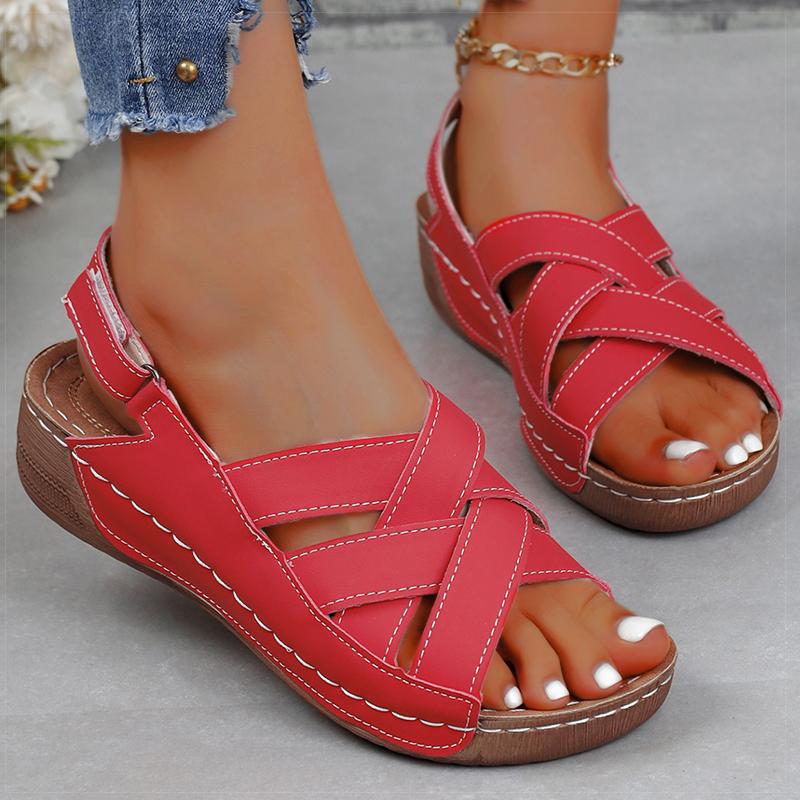 Fashion Summer Woman Shoes Sandals Elegant Women's Sandals Slip On Women's Shoes Wedge Ladies Shoes Plus Size Female Slipper Footwear