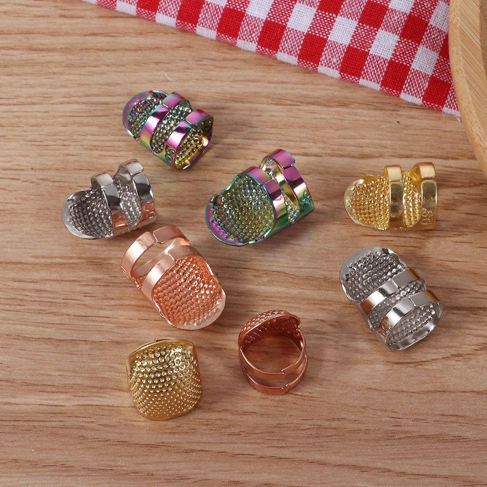 Sewing Accessories Handworking Vintage Gold Needle Thimble Metal Finger Protector Antique Ring