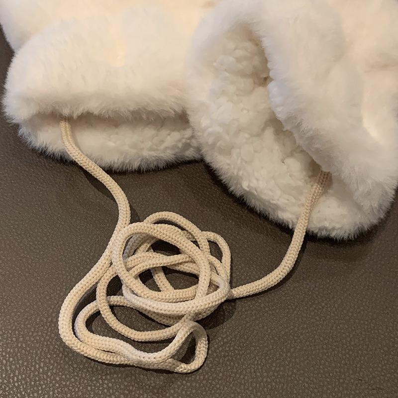 Милые мультяшные рождественские щенки, плюшевые перчатки, женские зимние плюшевые утолщенные теплые перчатки для шеи с волосами