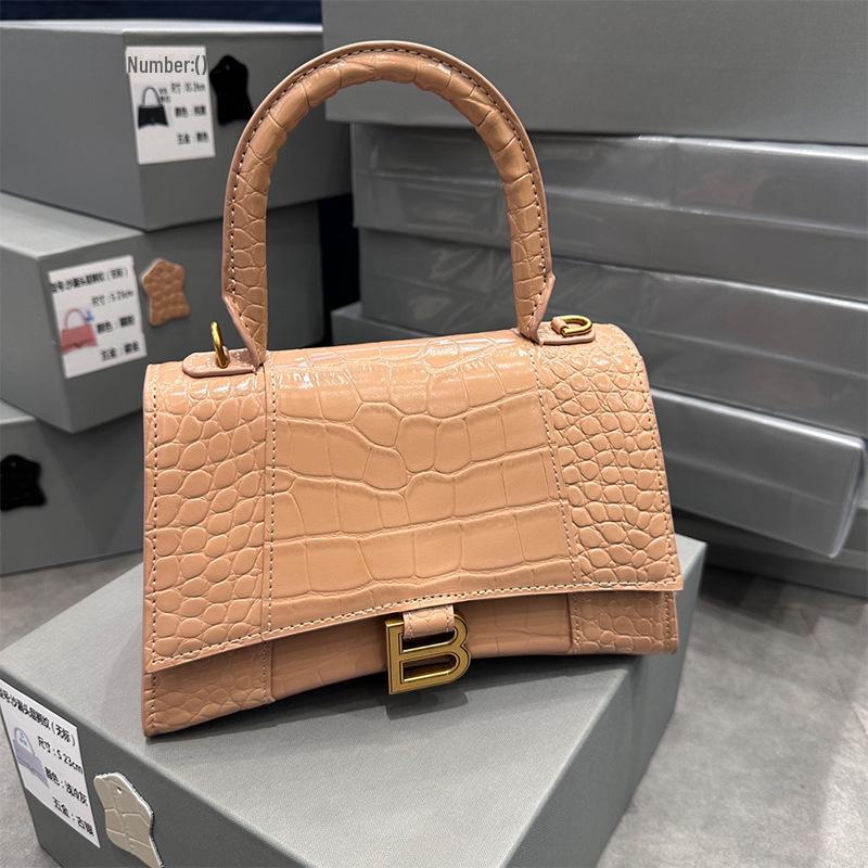 Сумка через плечо с песочными часами и узором под крокодила 2024 года для женщин - высококачественная сумка через плечо на весну/лето