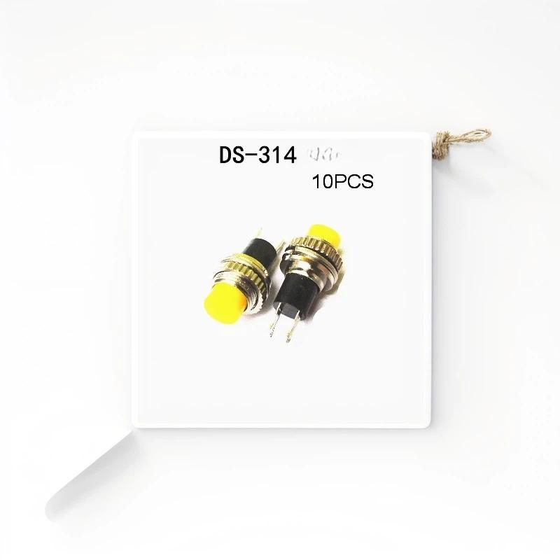 10Pcs 10mm Momentary Push Button Switch DS-314 DS-316 Self Reset Threaded Panel Mount Switch For DIY Electronic Circuit Project