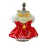 Creative New Year Pet Dress Chinese Style Pet Tang Clothes Pet Princess Skirt  Dress Up Accessories