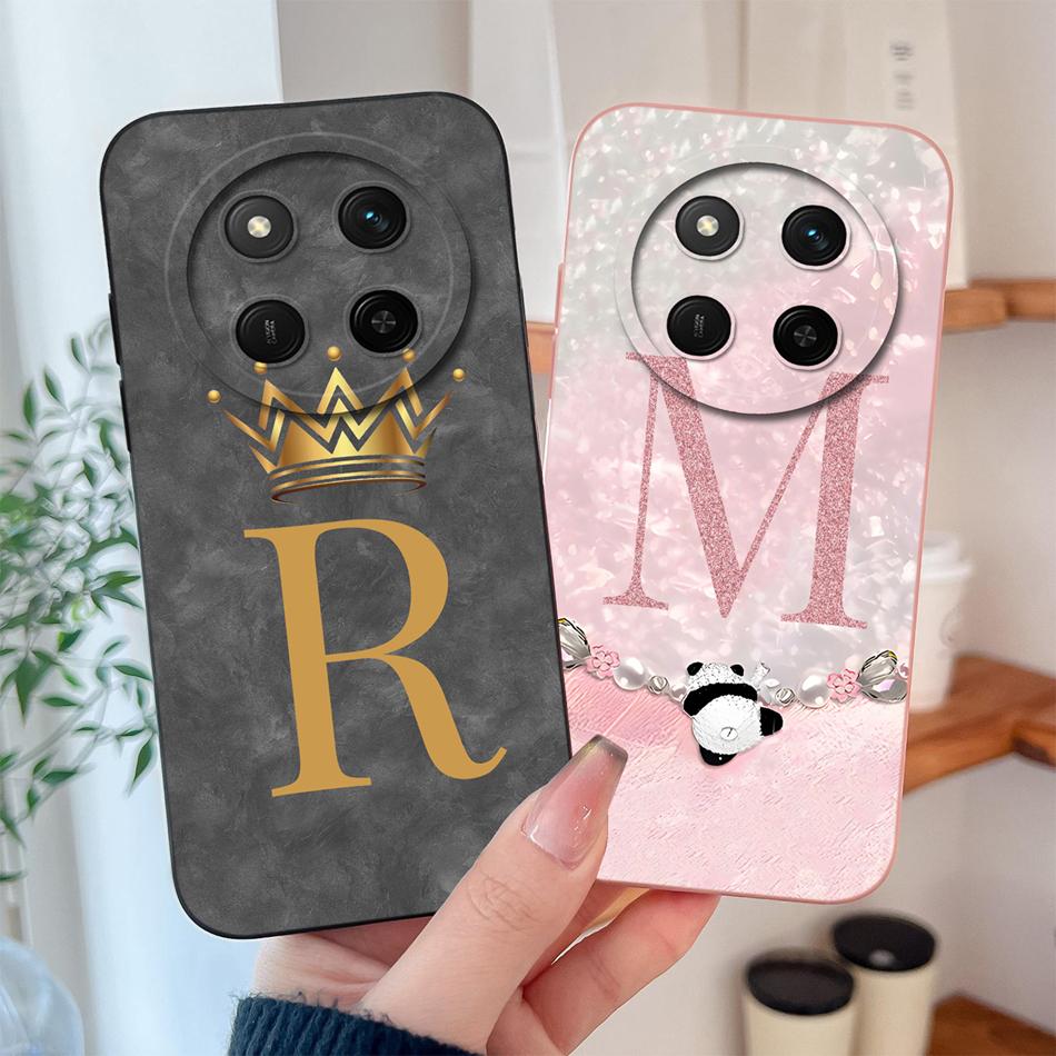 Чехол For Honor Magic 7 Lite Панда Буквы Мягкий Funda Для Magic7 Lite Защита Камеры Жидкий Силикон Прочные Задние Крышки Телефона