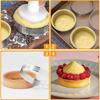 LMETJMA 5Pcs Tart Rings for Baking Stainless Steel Perforated Pastry Ring Mold French Dessert Mousse Fruit Pie Tart Ring JT396