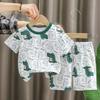 Children's Cotton Short-sleeved Set - Summer Girls' And Boys' Sports T-shirts And Shorts Set