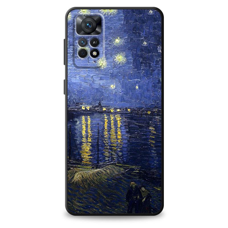 Силиконовый чехол-накладка с изображением Ван Гога для Xiaomi Redmi Note 8 7 11T 8T 9T 9S 10S 11S 9 11 Pro 10 Lite 12 Note10 Note 12 11 SE 11E