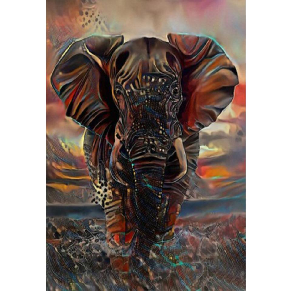 5D DIY алмазная живопись животное слон горный хрусталь картина полная алмазная вышивка мозаика ручной работы подарок украшение мебели