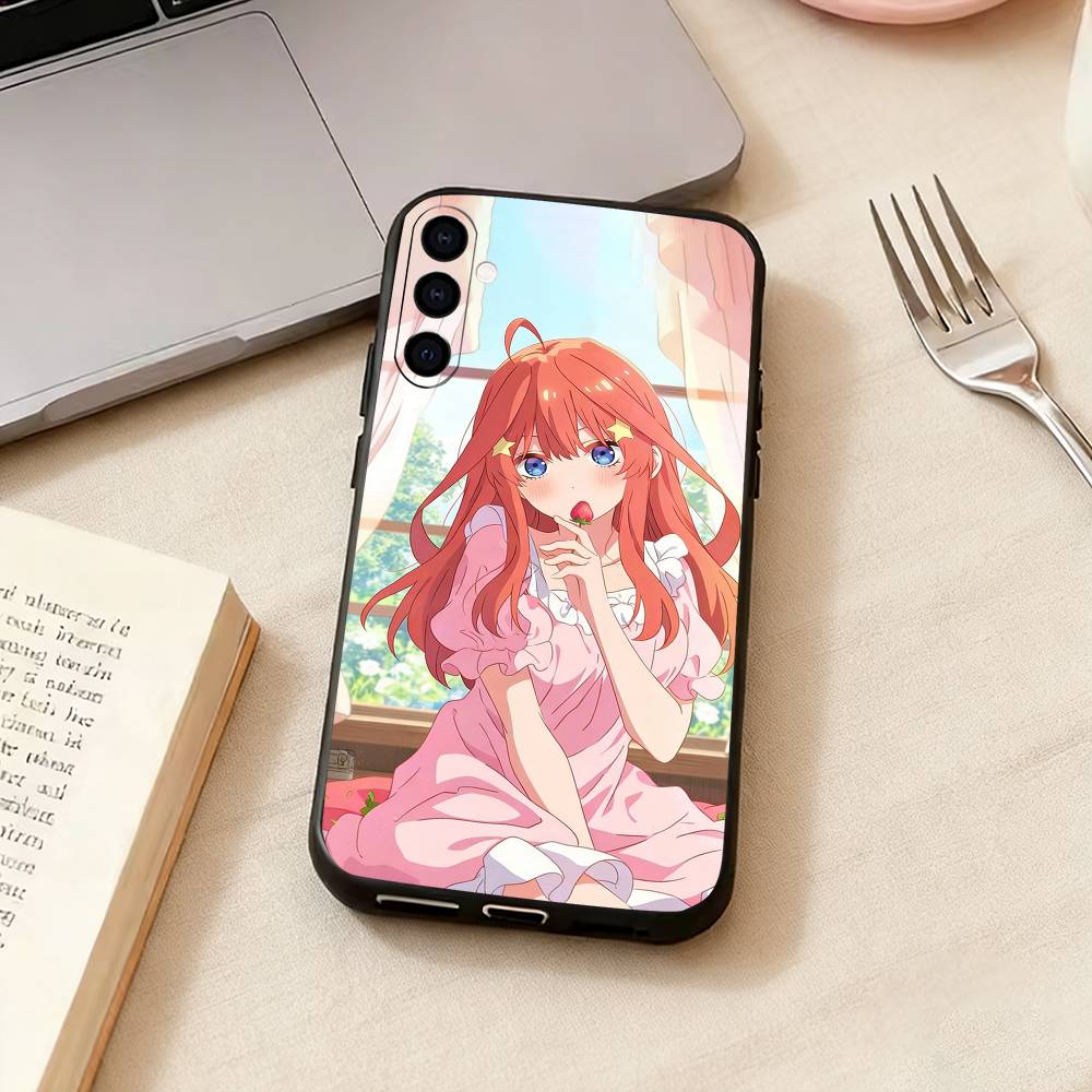 Itsuki Аниме N-Накано Чехол для телефона Черный Силиконовый Мягкий Для Samsung Galaxy A73,A72,A71,A70,A53,A52,A51