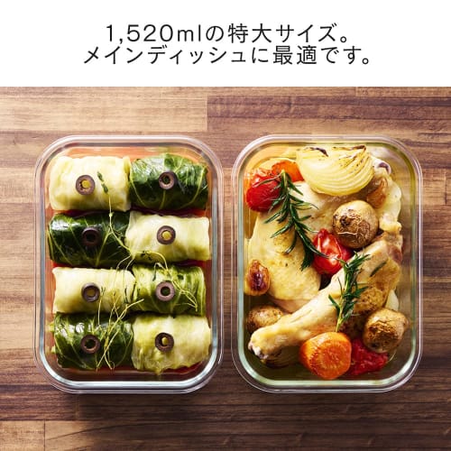 Iris Ohyama TGS-2S Heat-Resistant Glass Storage Containers, 2-Piece Set, Airtight, Leak-Resistant, Freezer-Safe, Dishwasher-Safe, Microwave-Safe, and