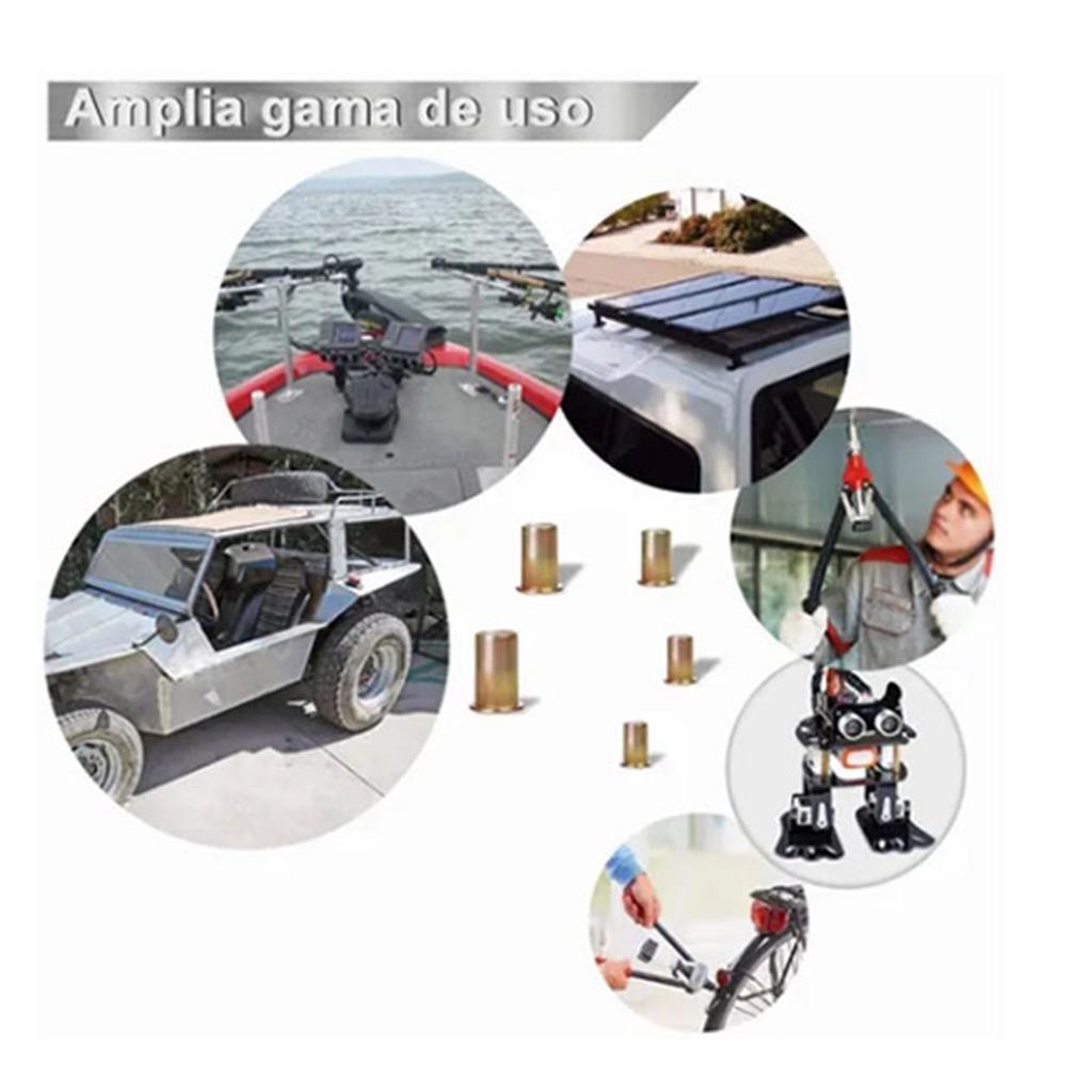 300Pcs Rivet Nut Metric Imperial Combination Set Color Plated Zinc Carbon Steel M3‑M8