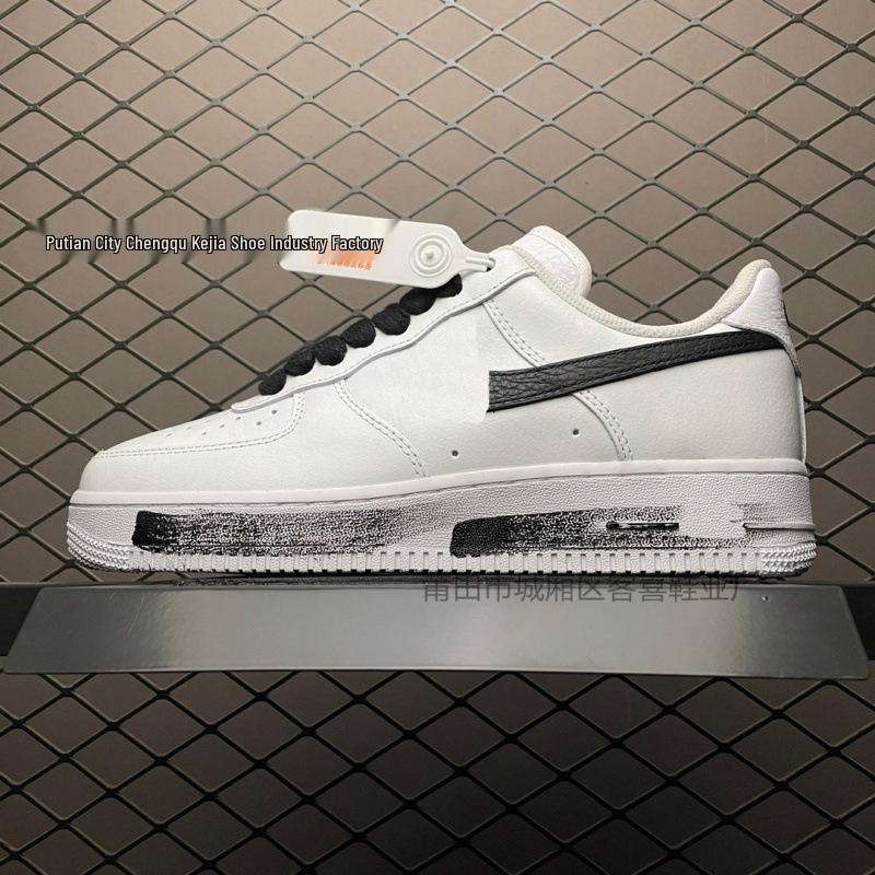 AF1 Air Force 1: Чисто-белые низкие кеды для женщин и мужчин цвета пшеницы - Повседневный стиль для пары.