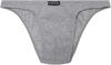 Bikini Size Light Combed Stretch Low Solid Color G-Station Men's Briefs, Small, Gray, Cotton, Cotton, Rise, Tagless,