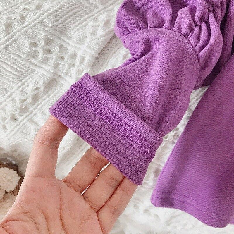 Топ для девочек, базовая рубашка с высоким воротником, однотонная, повседневная, для девочек 4–6 лет