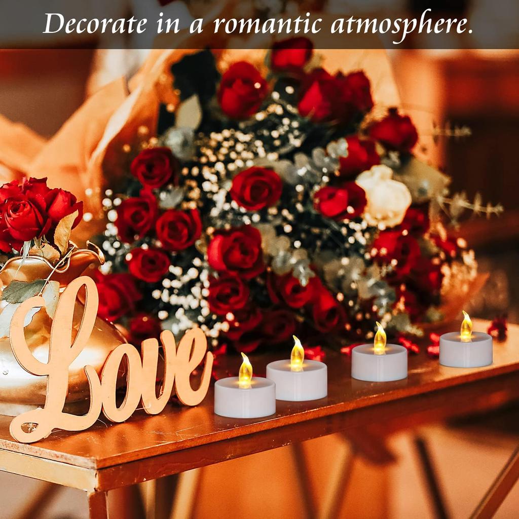 24 шт./компл. беспламенная светодиодная свеча, креативная светодиодная чайная лампа с пожеланиями, теплая белая беспламенная свеча, Хэллоуин, Рождественский декор, свеча