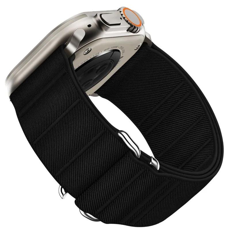 Нейлоновый ремешок-петля для Apple Watch Band 49 мм 46 мм 42 мм 45 мм 44 мм Спортивный браслет для IWatch Series Ultra 2 10 9 8 7 SE 6 5 4 Correa