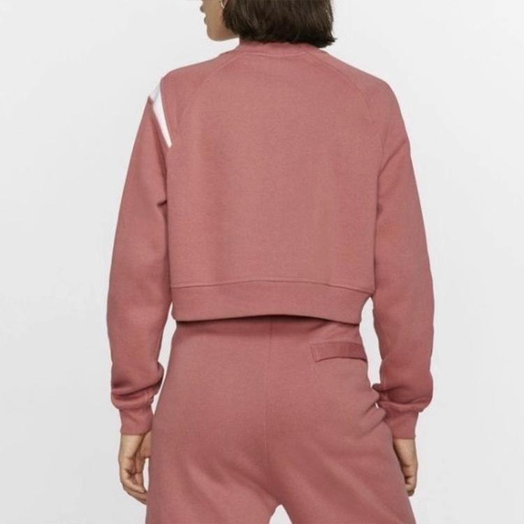 Nike Спортивная одежда Толстовка с круглым вырезом и логотипом Swoosh Женские топы Розовый BV3934-897