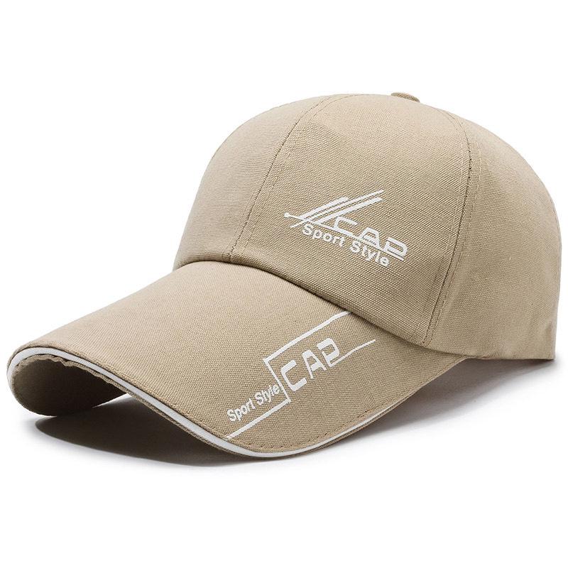 Men's Extra-Long Brim Outdoor Sunshade Baseball Cap with Print