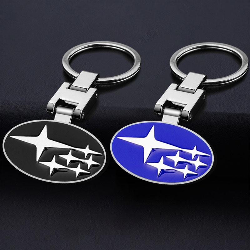 Car Keychain Car Emblem Gift with Key Ring Auto Accessories For Subaru Forester Crosstrek Outback Impreza XV Tribeca Ascent Legacy Levorg Mpreza