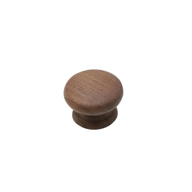 Solid Wood Cabinet Door Handle Retro Solid Wood Children's Room Style Cabinet Shoe Cabinet Drawer Single Hole Wooden Handle