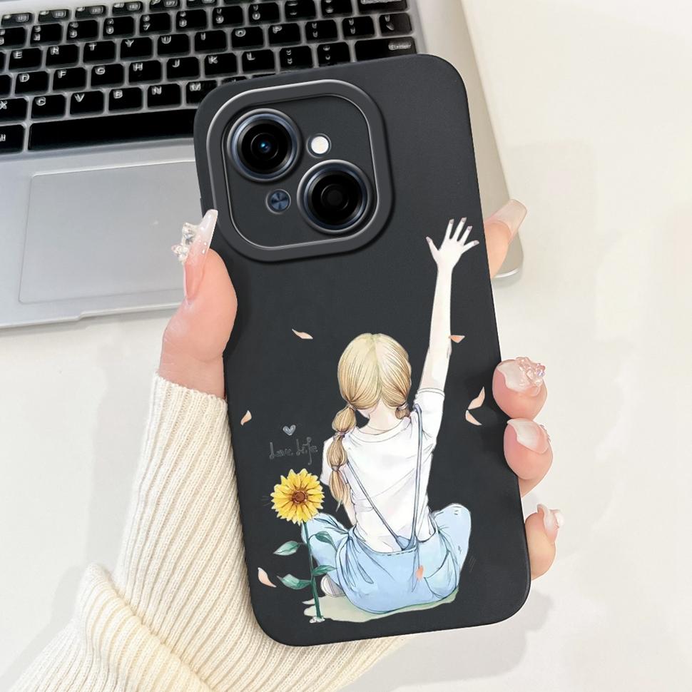 Чехол для Tecno Spark Go 1 Go1 Милый Мультяшный Чехол Мягкий Силикон Fundas Чехол для Телефона Для Tecno SparkGo Spark Go 2025 Задняя Крышка Capa