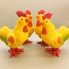 Animal Clockwork Toy Lovely Interesting Jumping Poultry Model Ornament Interactive Toy Plastic Easter Cartoon Rooster Duck Wind-Up Toy Kid